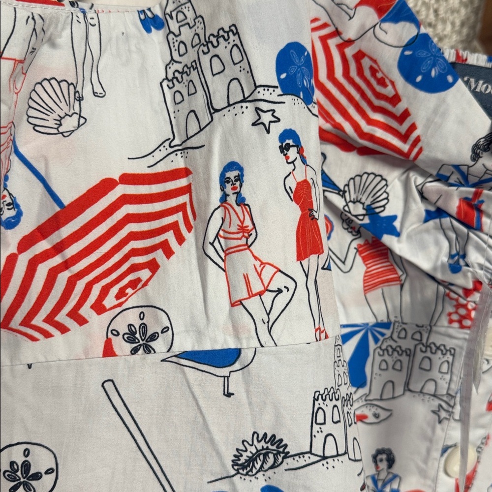 ModCloth Retro Beach Ladies Two Piece Skirt Set Size 2X New - Picture 5 of 10